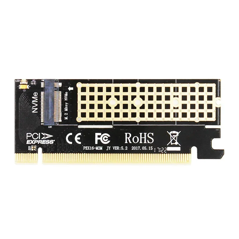 

MX16 M.2 NVMe SSD NGFF TO PCIE 3.0 X16 adapter M Key interface card Suppor PCI Express 3.0 x4 2230-2280 Size m.2 FULL SPEED