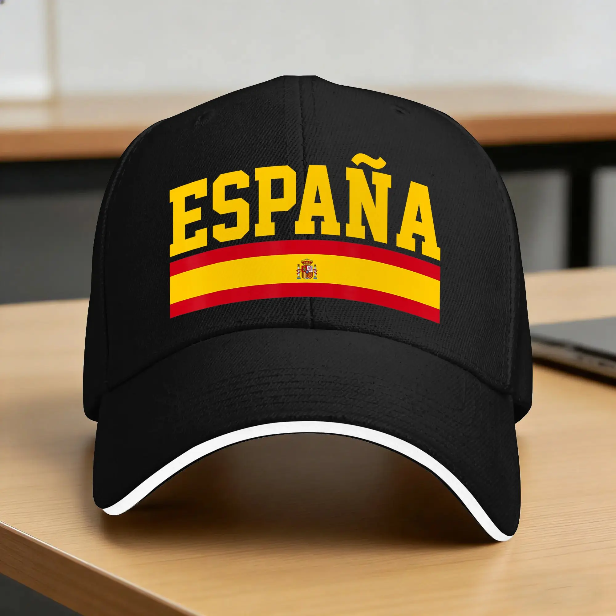 Spain Espana Flag Football Sports Fan Baseball Cap  Street Style Women Men Trucker Hat Sunscreen Custom Logo Sport Baseball Caps