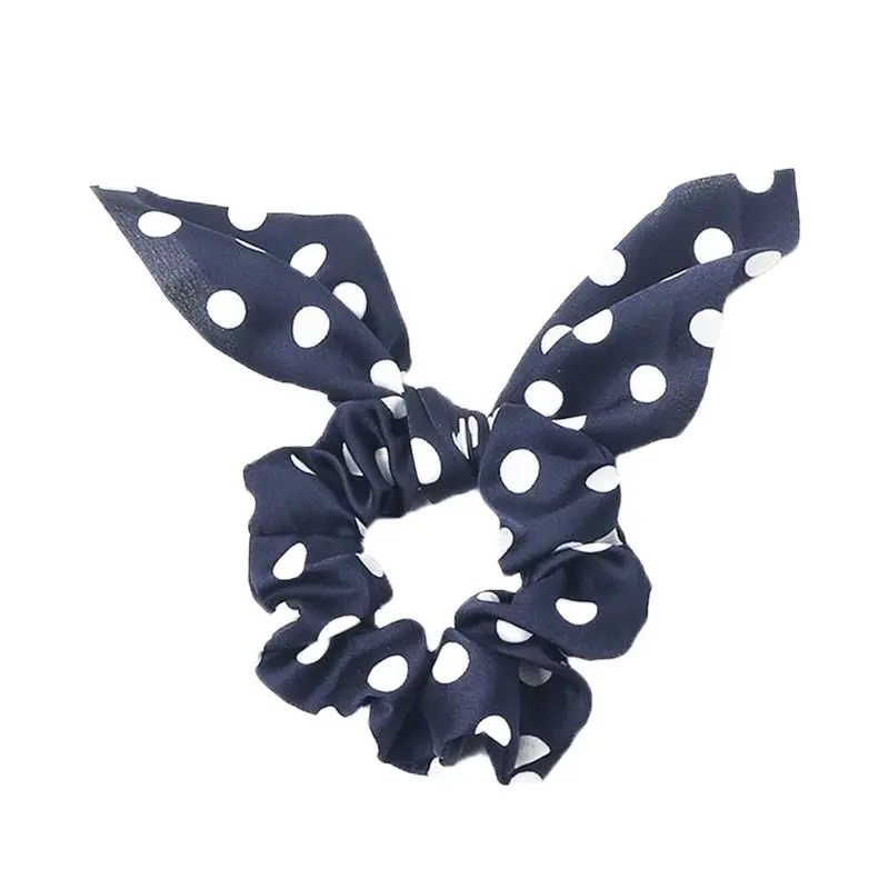 Cute Hair Rubber Bands Polka Dot Hairband Rabbit Ears Head Gum Rope Elastic Hair Tie Hair Accessories For Girls Headwear