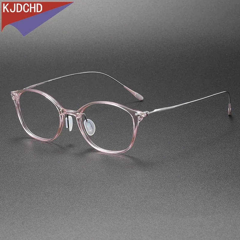 

2024 Acetate Titanium Glasses Frame for Women Men Retro Vintage Round Prescription Eyeglasses Myopia Optical Spectacles Eyewear