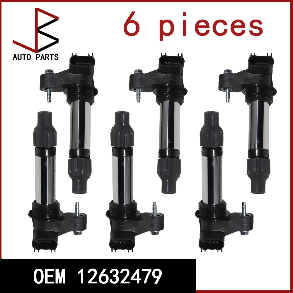 

6PCS OEM 12632479 Ignition coil for Buick Chevrolet Cadillac Saturn V6 3.6L 12590990 12610626 12618542 UF569 3340078J02