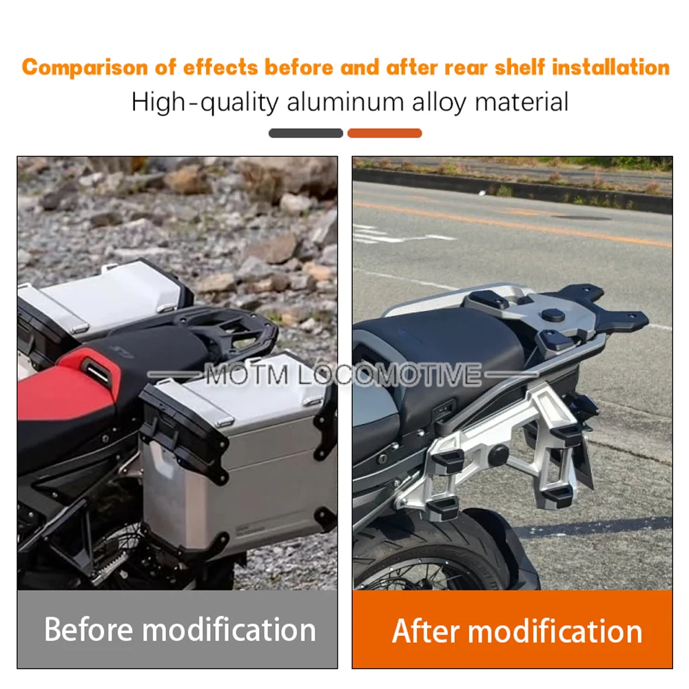 FOR R1300adv Modified Aluminum Alloy Rear Rack Rear Handrail Luggage Rack USB Charger 2024 2025