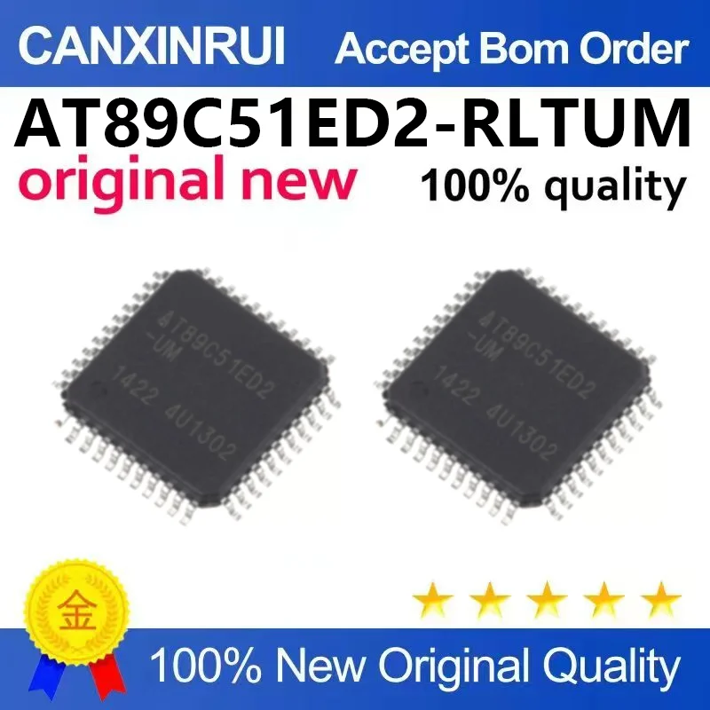 （5pcs-100pcs)Brand new original AT89C51ED2T-RLTUM LQFP-48 80C51 core CMOS flash microcontroller