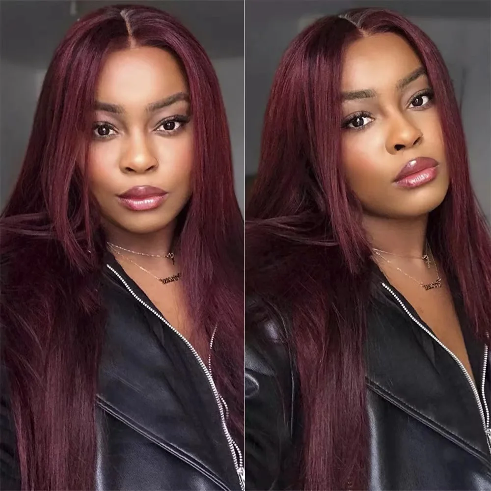 european-and-american-aliexpress-hot-selling-front-lace-wig-women's-long-straight-hair-light-gold-high-temperature-silk-chemical