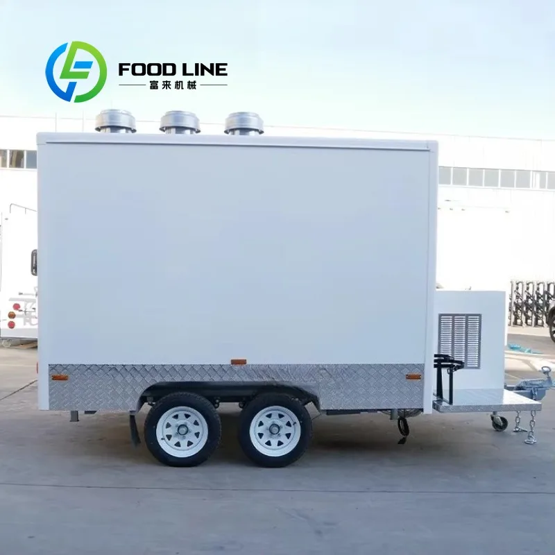 

Mobile Bar Concession Food truck with Full Kitchen Equipments for Hotdog BBQ Pizza Catering Stand Customized
