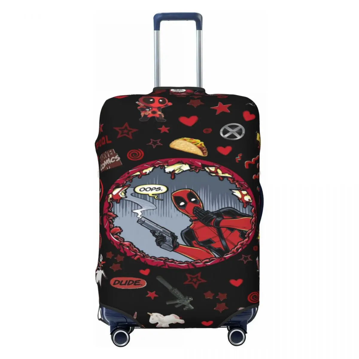 

Custom Deadpool Movie Suitcase Cover Elastic Travel Luggage Covers for 18-32 inch
