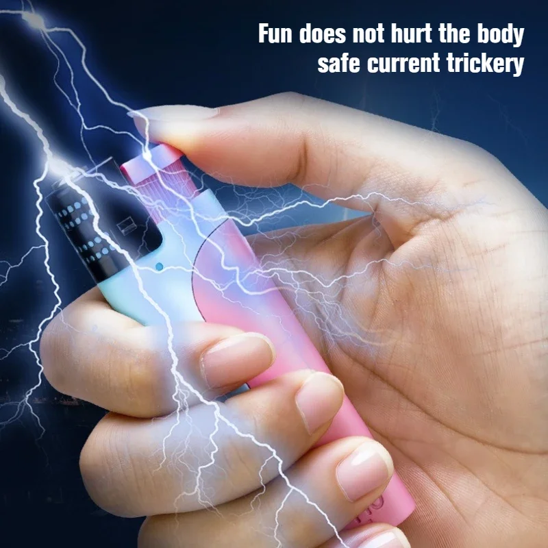 Creative Trick Inflatable Lighter Windproof Safety Spoof Electric Toy Electric Shock Stimulation Funny Toy Smoking Accessories