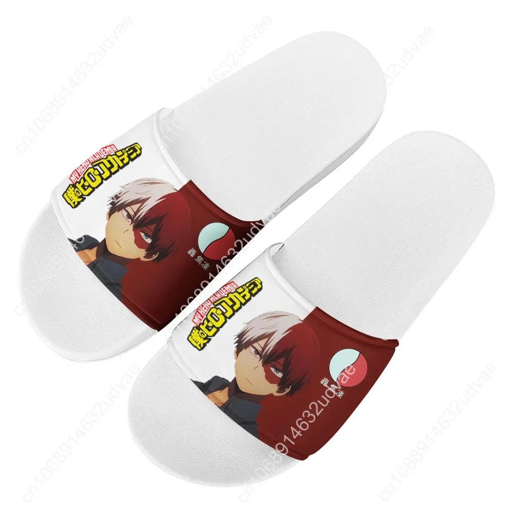 My Hero Academia Shoto Todoroki Slippers Home Water Shoes Men Women Teenagers Beach Pool Sandals Custom Made Summer Slipper