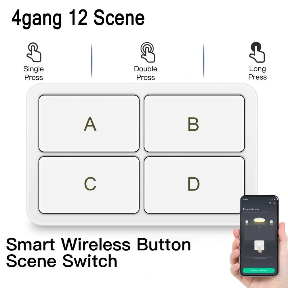 

Intelligent Switch Useful Stable ABS Home Appliances Wireless Switch for Office