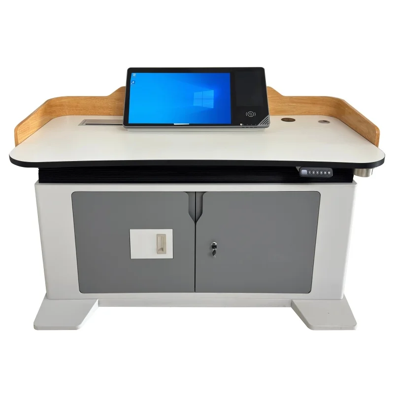 Low Price Embedded Computer Lectern Teaching Podium Conference Room Multimedia Podium For School