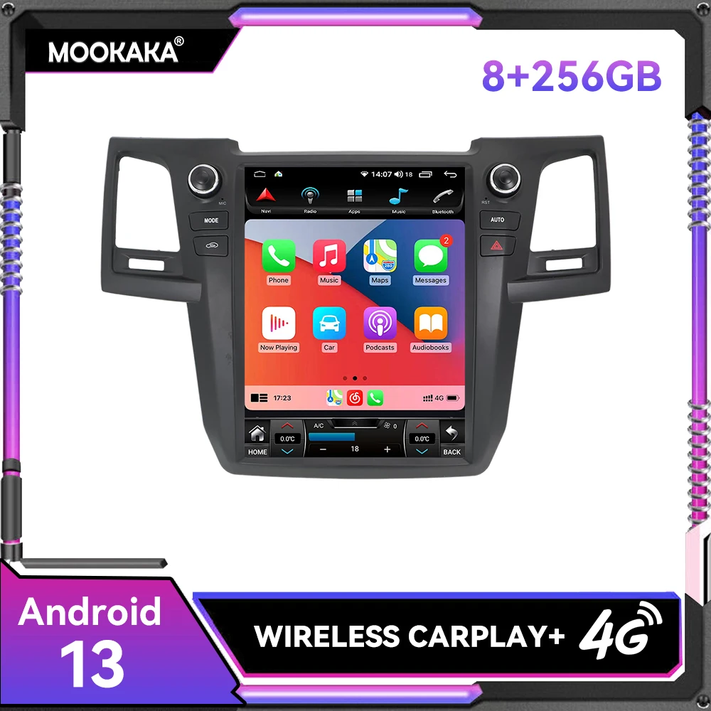 

8+256GB Android 13 For Toyota Fortuner Hilux 2007-2015 12.1" T-Style Screen Car Radio Headunit Stereo Receiver Multimedia Player