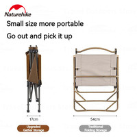 Naturehike L04 Kermit Chair Camping Foldable Aluminum Alloy Armchair Outdoor Beach Hiking Portable Fast Opening Bearing 120kg