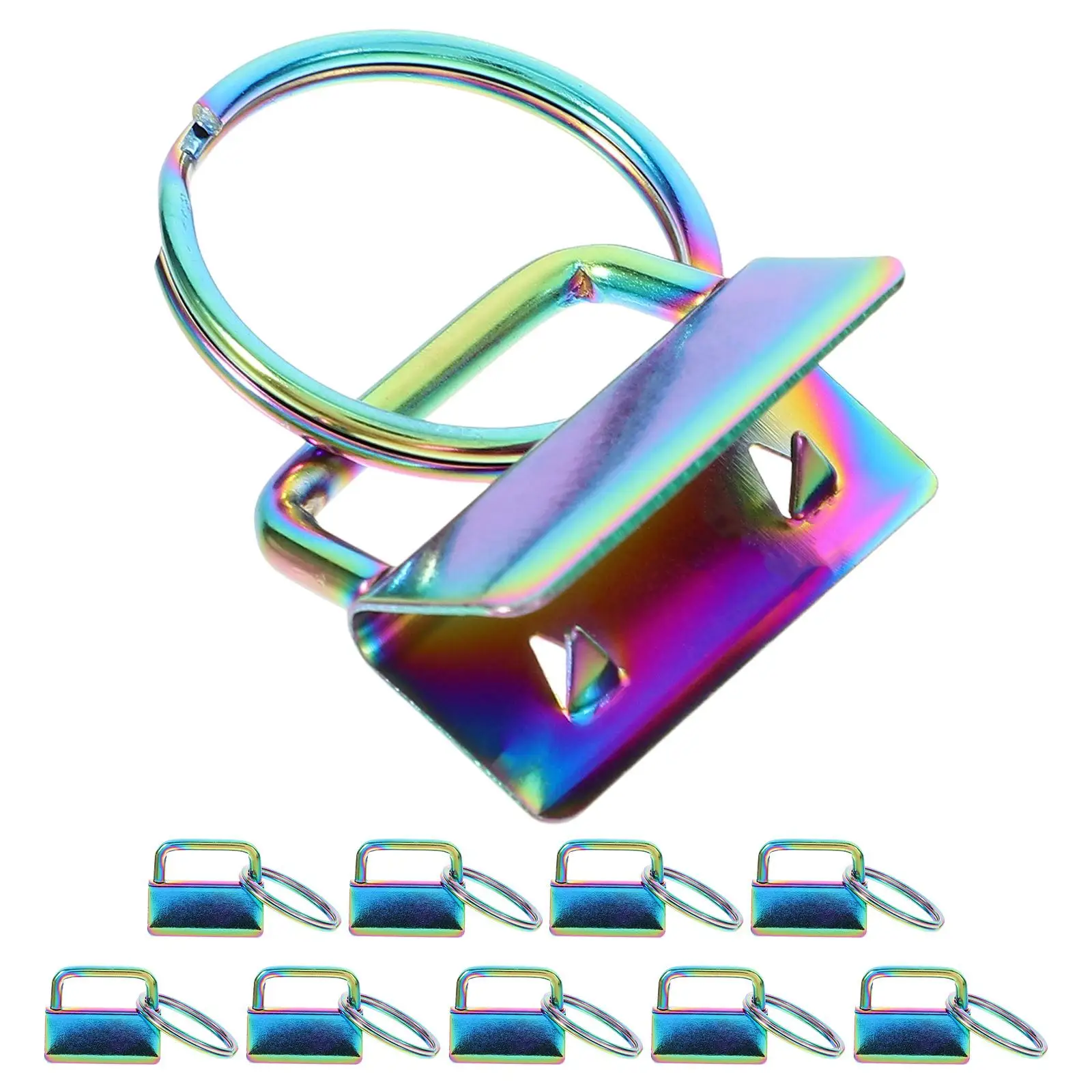 

10 Pcs Metal Key Fob Hardware Easy to Use Key Chains for Crafting Wristlets and DIY Bag Making Projects Fashionable Key Fob Keyc