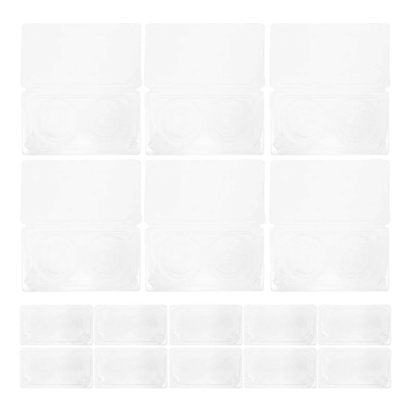 

100 Pcs Egg Tart Packaging Box Clear PET Dessert Containers Cake Display Boxes Large Capacity Food Safe Bakery Treats Packing