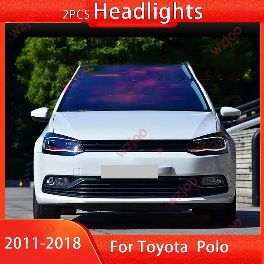 Car led Headlight Headlight for VW Polo TSI 2011-2018 Car LED DRL Hella Automotive supplies Hid H7 Vento Polo GTI Car Accessorie