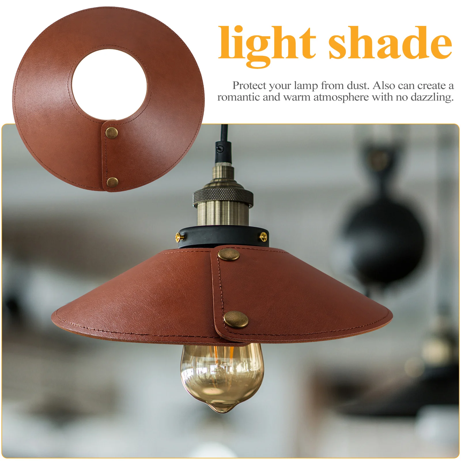 

1Pcs Lampshade Durable Environmental Friendly Dustproof Cover for Living Room Dining Cafe Bar Lampshade