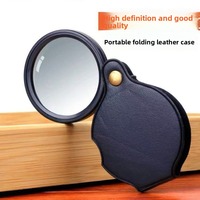 10X Small Magnifying Glasses For Kids Senior Pocket Magnifier 50mm Jewelry Reading Close Work Folding Magnifying Magnify Glass