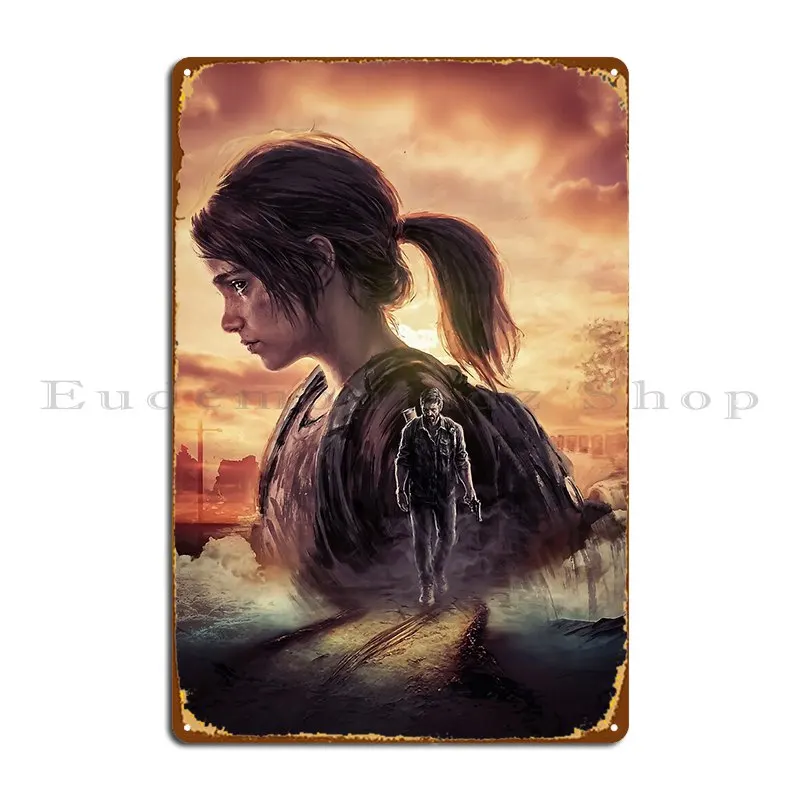 The Last Of Us Ellie And Joel Metal Sign Design Pub Designing Painting Decoration Printed Tin Sign Poster