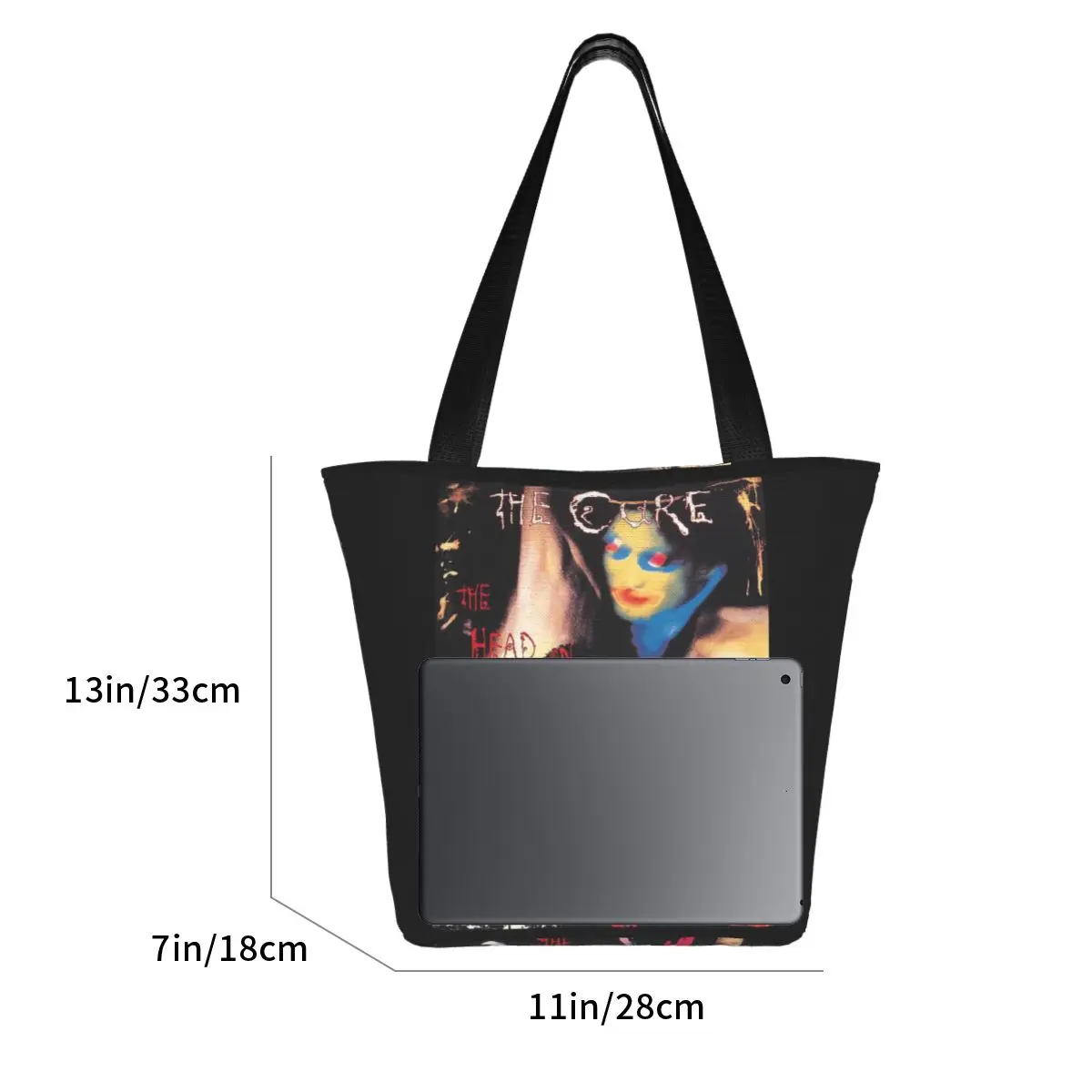 The Head On The Door Of The Cure Shopping Bag the cure music band boy england original punk Female Bulk Handbags  Outdoor Bags image 4