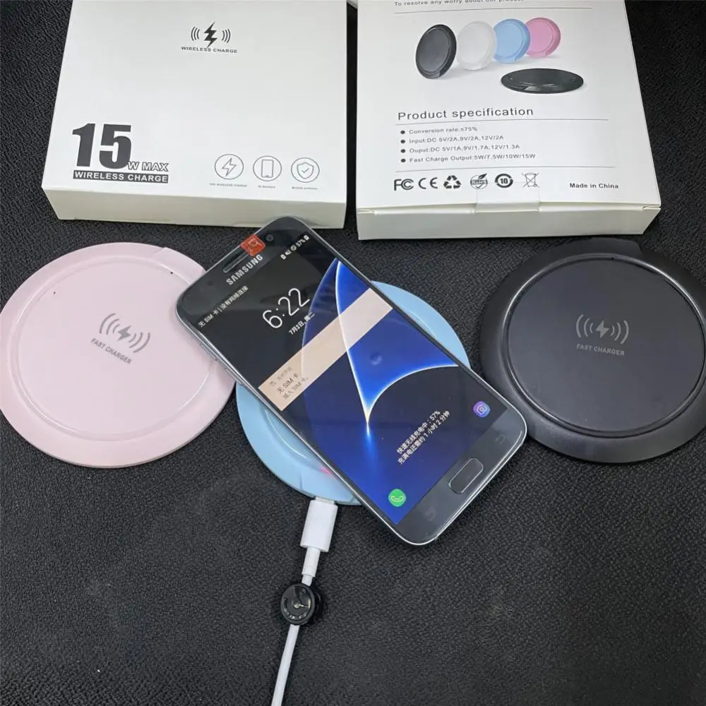 15W Induction Fast Wireless Charging Pad For 12 11Pro Xs Max X Wireless Charger For Mobile Phone