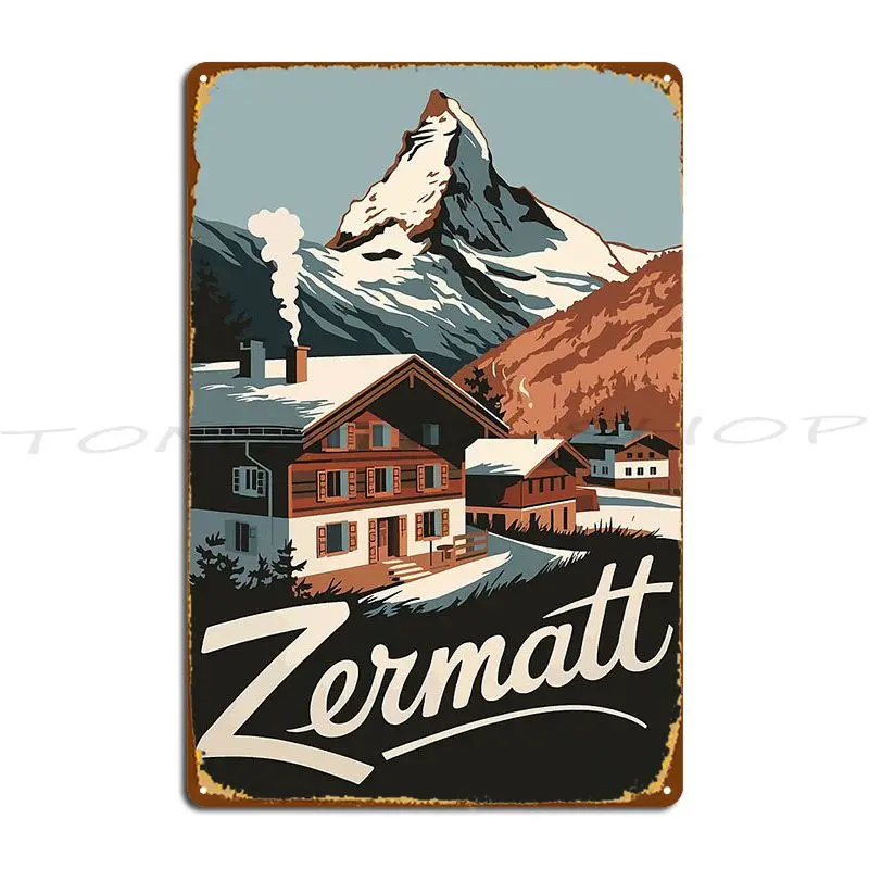 Ski Vail Colorado Bernese Oberland 1895 Vintage Switzerland Poster  Metal Signs Club Designing Pub Club create  Tin Sign Poster