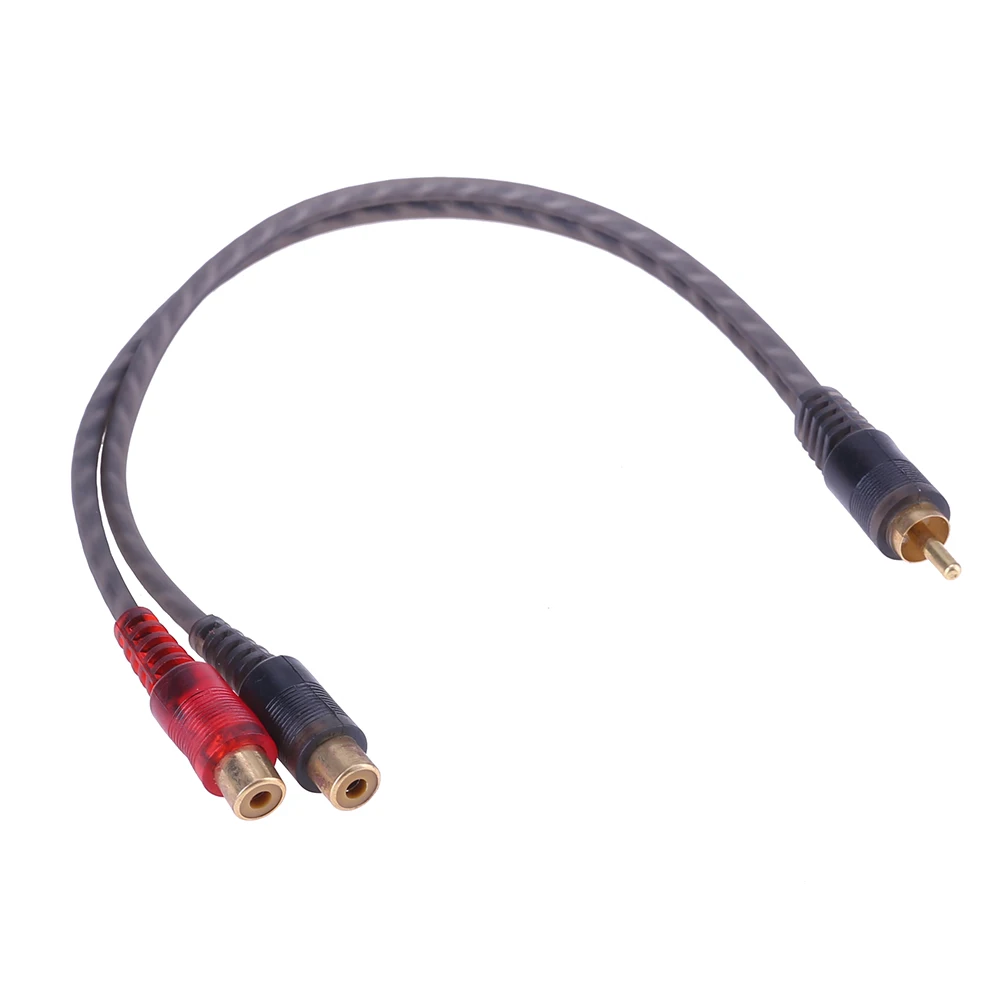 RCA 1 Male To 2 Female Y Adapter Splitter Connector 1 Male To 2 Female RCA Y Splitter Cord for Car Audio System Subwoofer Player