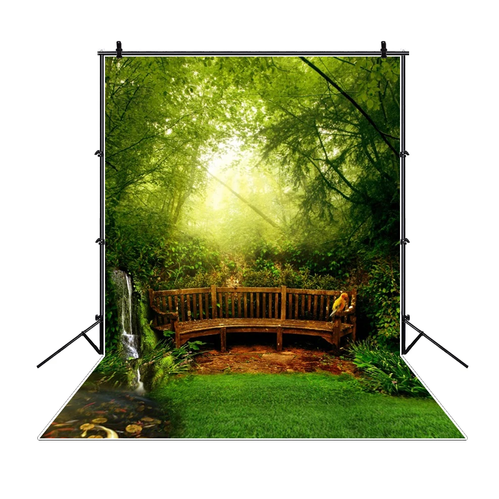 Spring Summer Natural Scenery Backdrops Tropical Forest Jungle Mountain Waterfall Adventure Camping Home Party Decor Background