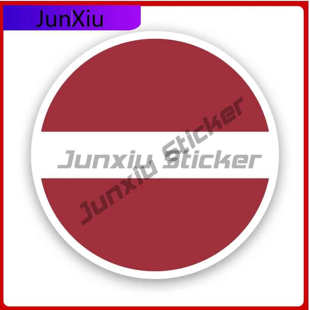 

Round Latvian Flag Sticker Creative Decals State Flag Patriotic Car Sticker Vinyl Decal Waterproof Durable Weather Resistant For