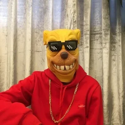 Role Play Mask Monkey Head Gorilla Chimpanzee Funny Animal All Latex Eye Black Halloween Costume Dressed As An Adult Female image 6