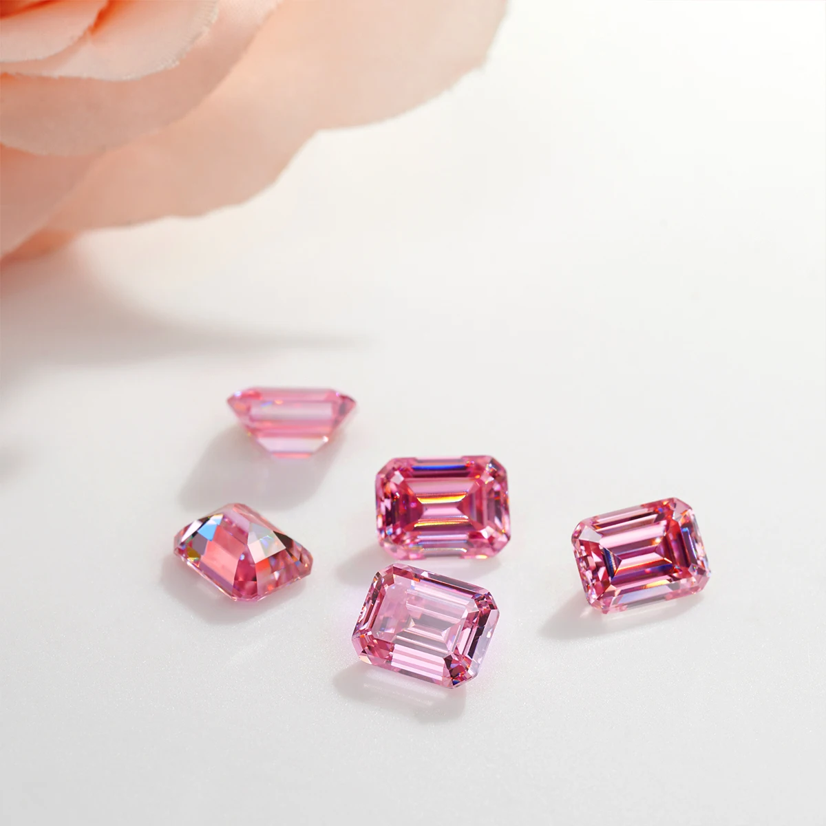 

100% Genuine Laboratory-grown Gemstones Pink Moissanite Loose Beads Women's Jewelry Diamond Ring Material GRA 10 CT