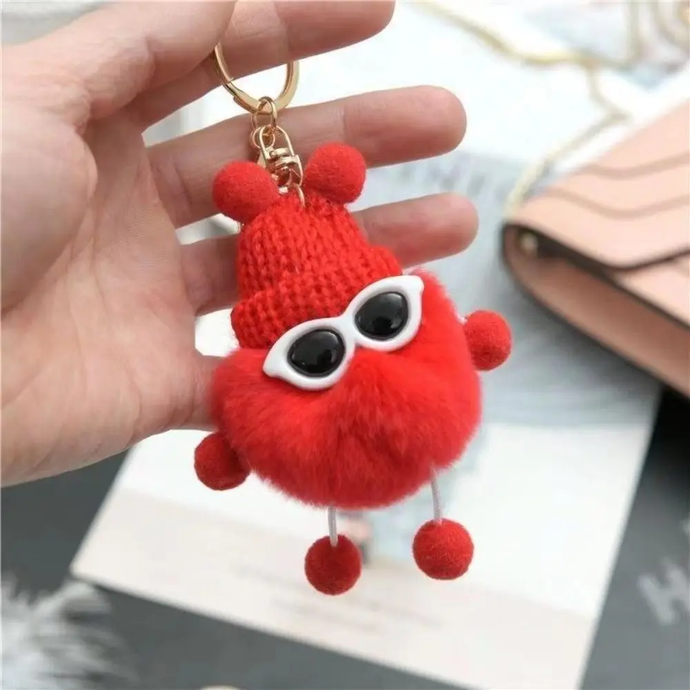Cute Lovers Elf Rex Rabbit Hair Pendant Diy Fashion Couples Keychain Kawaii Creative Bag Pendant