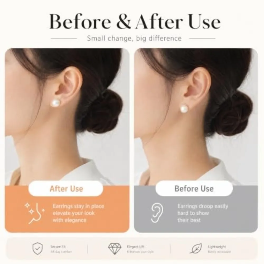 Durable Flexible Earring Lifter Plastic Silicone Earring Support Back Washable Reusable DIY Jewelry Accessory DIY Jewelry Making