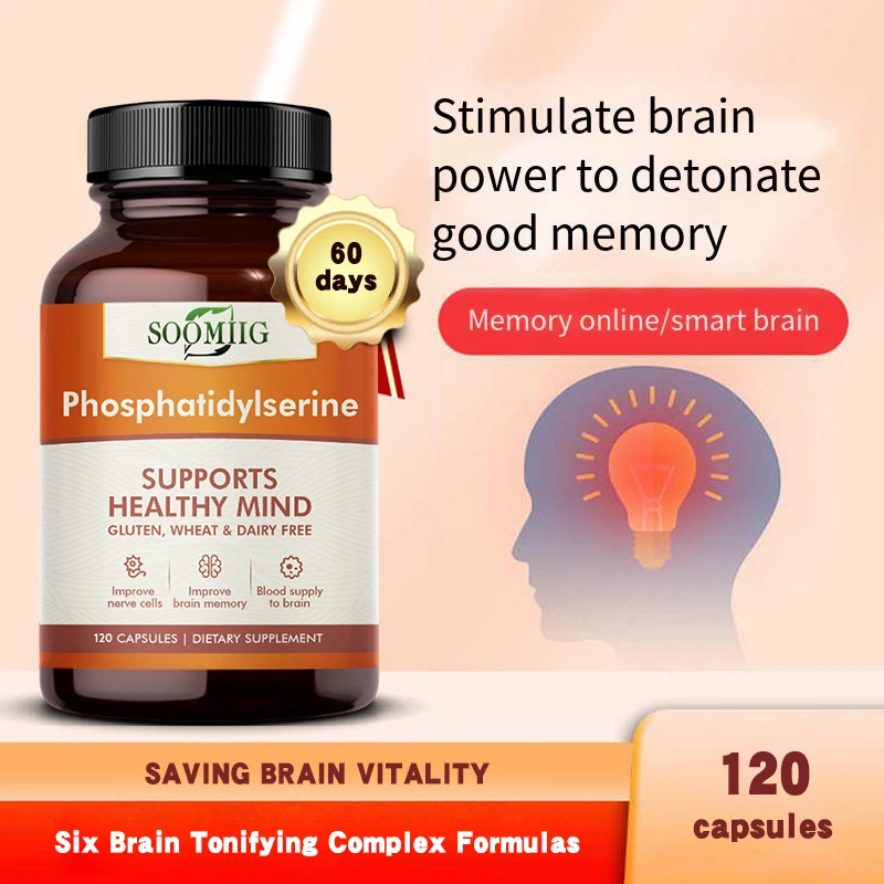 

Soomiig Phosphatidylserine Supplement Improves Memory, Relieves Anxiety, Focuses, Reduces Forgetting, Strengthens the Brain