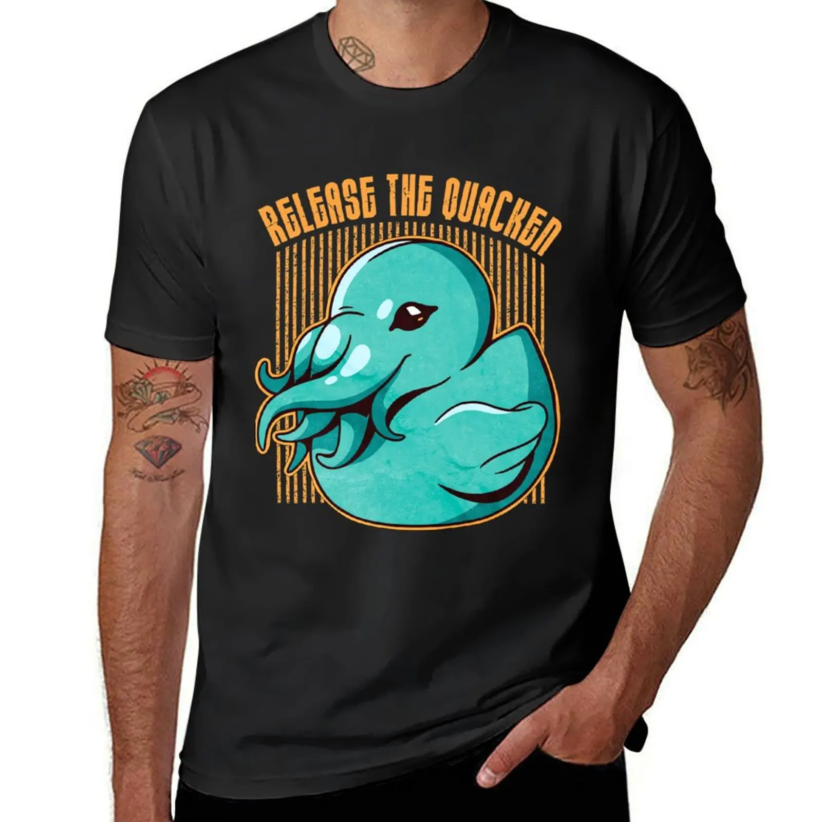 

Release The Quacken Cute Octopus Duck Kraken T-Shirt Short sleeve tee anime clothes men t shirt