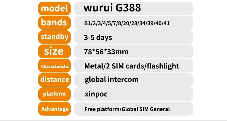 4G لاسلكي Woki Toki قمر صناعي عالمي لمسافات طويلة مع بطاقة لتسلق الجبال واستكشاف التزلج #6