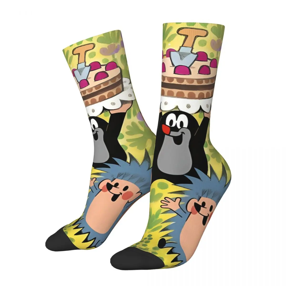 Funny Happy Sock for Men Krtek Harajuku The Little Mole Quality Pattern Printed Crew Sock Casual Gift