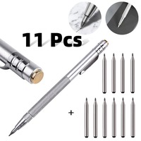 11PCS Alloy Scribe Pen Carbide Tip Scriber Engraving Pen Marking For Metal Wood Glass Tile Cutting Marker Pencil Hand Tools