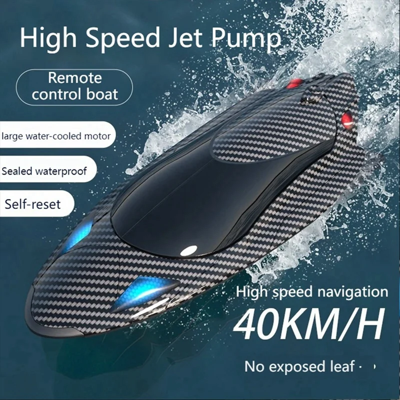 Fy011 2.4G Electric Speedboat Racing Water Toy Boat High-Speed Turbojet Remote Control Boat Best Gift For Adult Kids