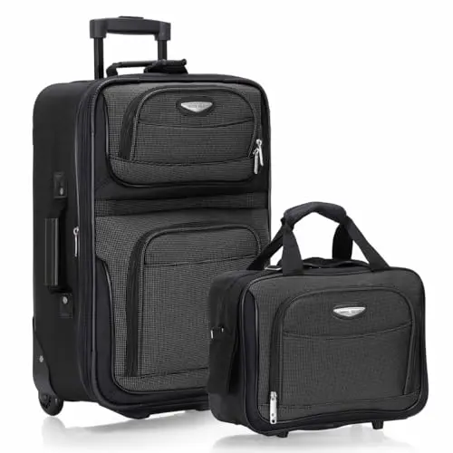

Travel Select Amsterdam Softside Expandable Luggage with Rolling Wheels, Gray, 2-Piece Set (15/21)