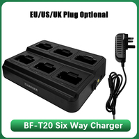 Baofeng BF-T20 Walkie Talkie Six Way Charger Multi-functional KD-C1 KD-C2 Unit Charging Dock For Retevis RT22 Radio Accessories