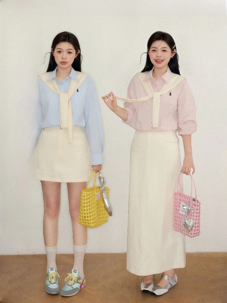 

JULULOOK Oxygen Sweet Long Sve Embroidered Loose irt for Plump Women Ele Sle Cotton Commute Faion Summer Collection