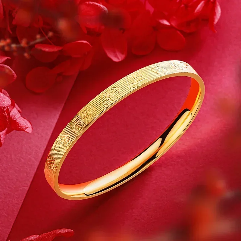 

Закрытое простое кольцо-браслет Jiyan из настоящего золота 9999, 24 карата