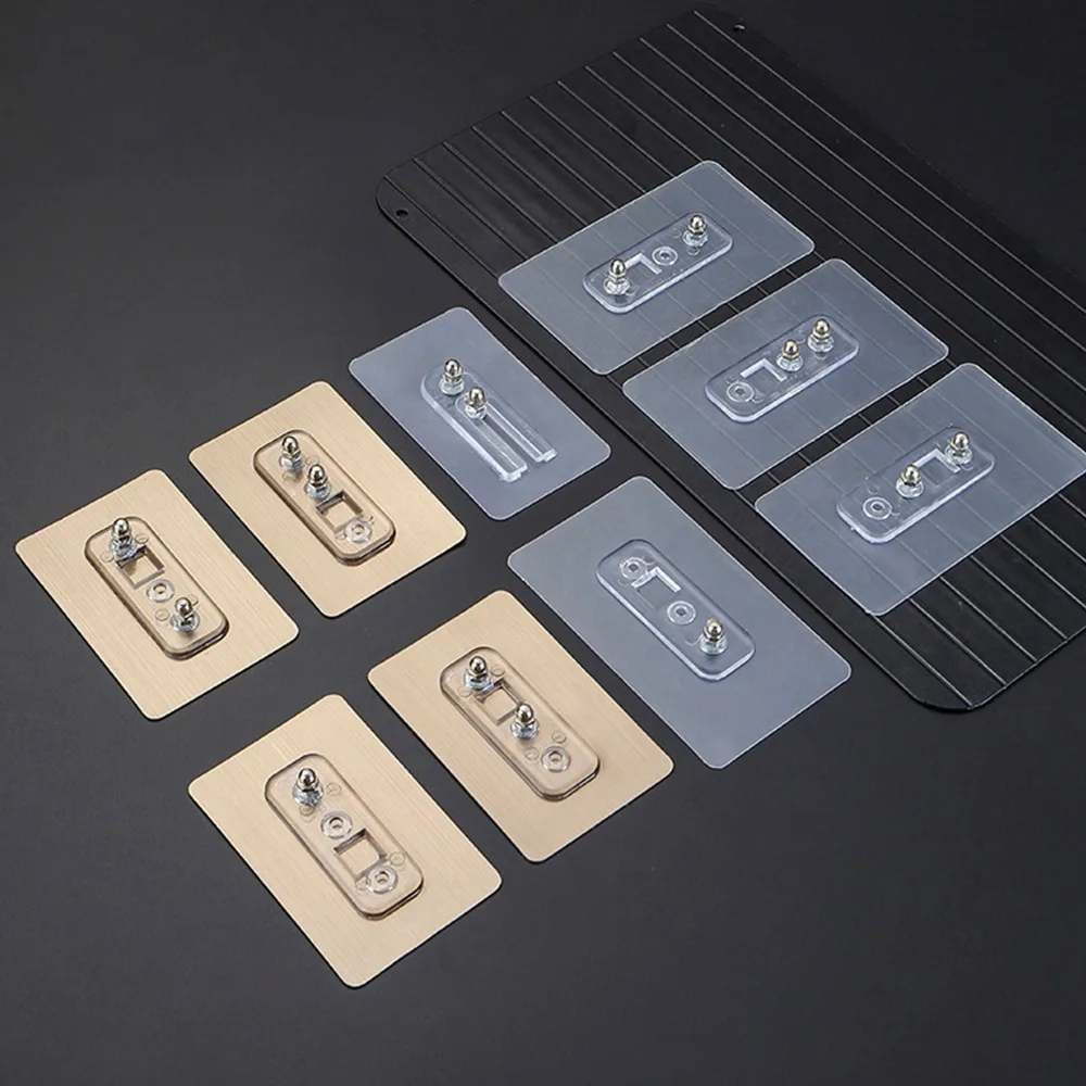No Punching Double Hole Screw Sticker Variable Distance Wall Picture Hanger Camera Nail Free Stickers Screw Hook Wall Hanger