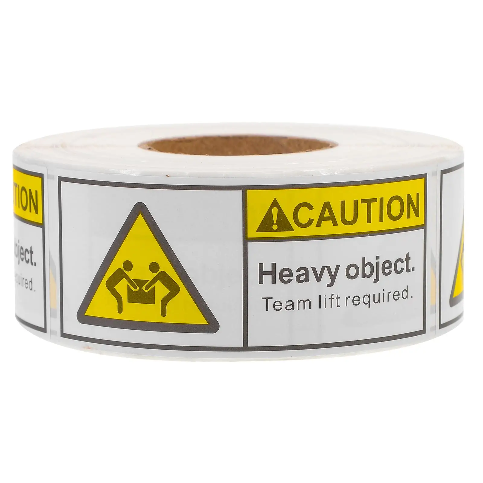 500pcs Heavy Package Stickers 37x90mm High Adhesive Caution Labels for Shipping Oversized Boxes Team Lift Tags