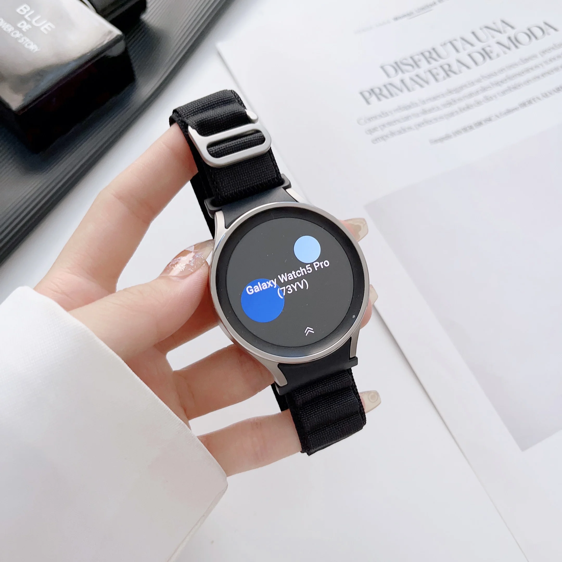 

Для Galaxy Watch 5 40 мм 44 мм ремешок для часов 5pro для Samsung смарт-часов нейлоновый ремешок