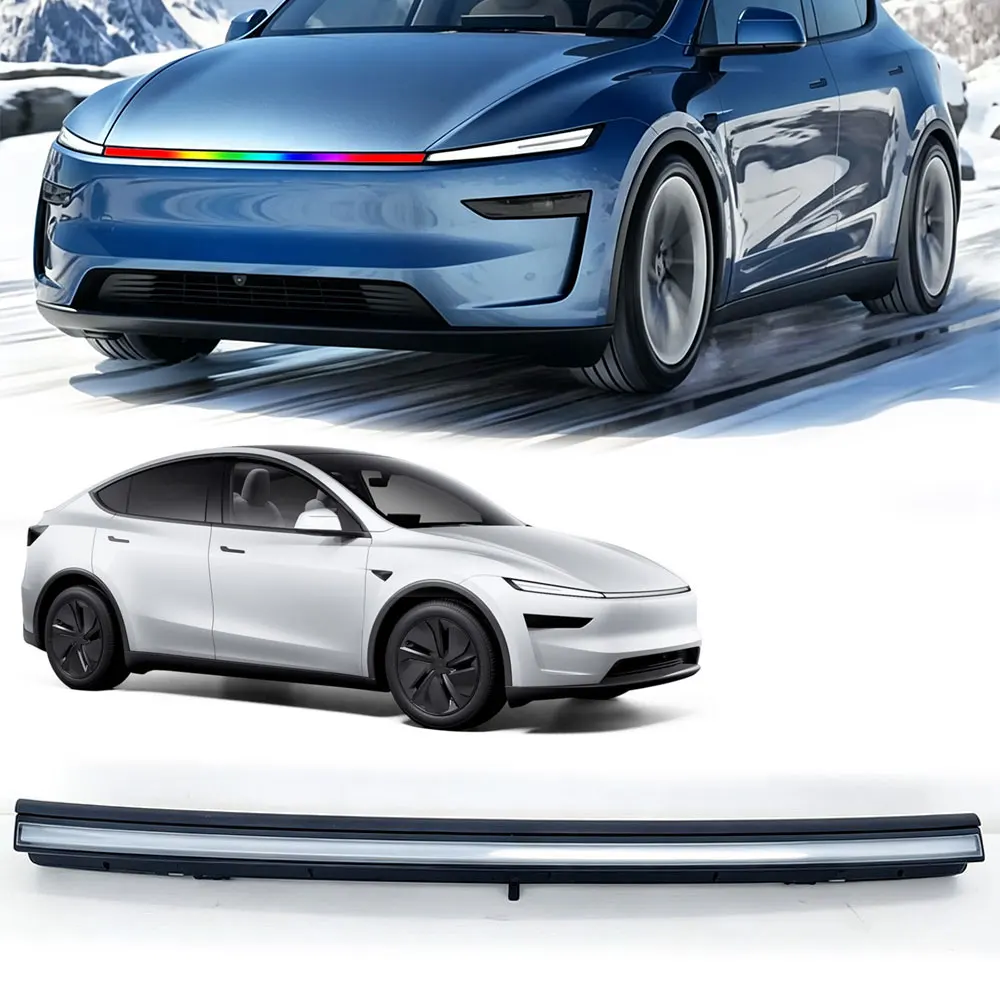 RGB Full-Width Sequential DRL Bar Fits Tesla Model Y Refreshed 2025-2026