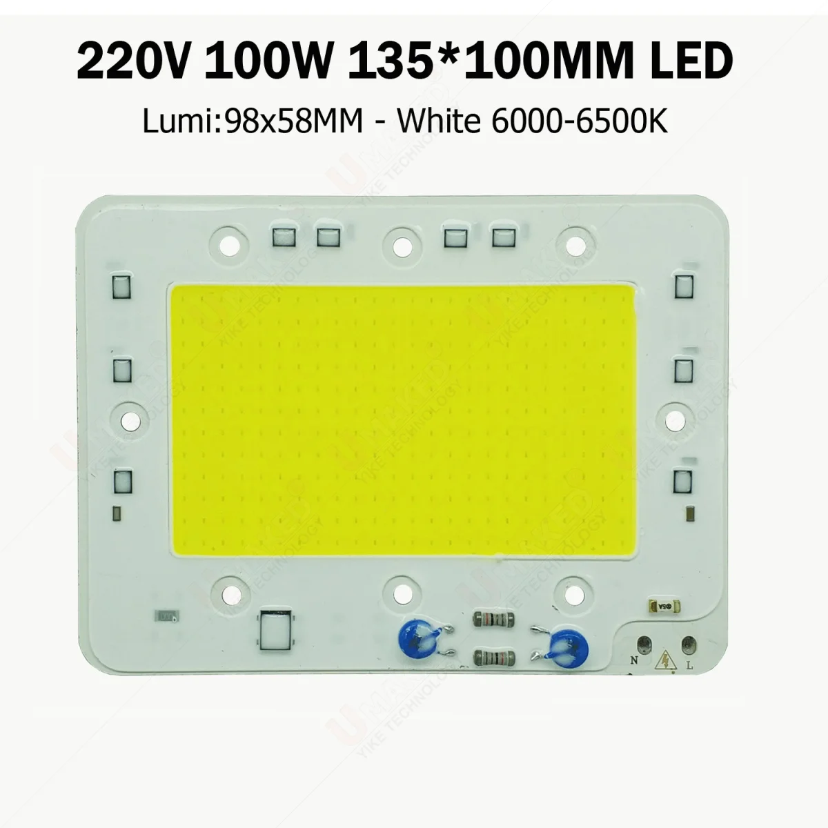 

2 шт., 220 В, 135x100 мм, светодиодные лампы COB, бусина, 100 Вт, источник прожектора, умная микросхема, без водителя, печатная плата, сделай сам, светодиодная лампа для газона, уличный светильник