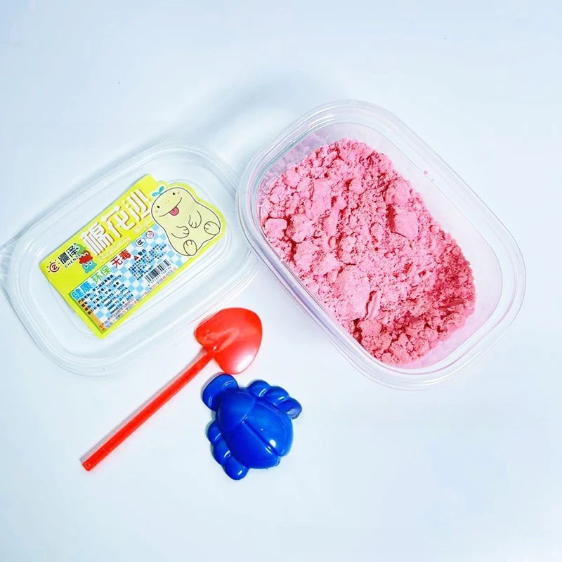 1 Box Space Clay Non Stick Hand Sand präsentiert sechs Formen flauschig mit Werkzeugen Strand Space Sand Spielzeug für Kinder Anti Stress Spielzeug