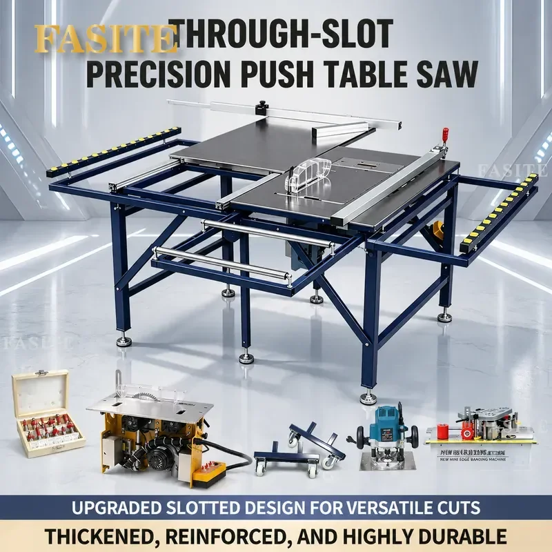 For Dongweitong Groove Precision Push Table Saw Folding Workbench Dust Free Woodworking Multi Functional Table With Child