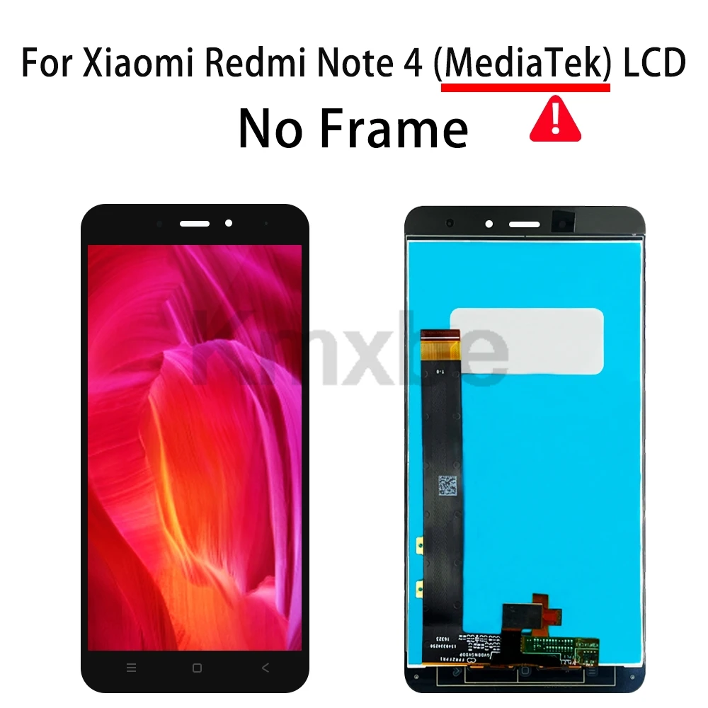 Pantalla LCD de 5,5 pulgadas para Xiaomi Redmi Note 4X/Note 4, versión Global, Snapdragon 625, digitalizador de pantalla táctil, Note 4/MediaTek con